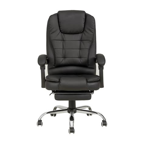 Buy Ergonomic High Back Office Chair With Footrest Faux Leather