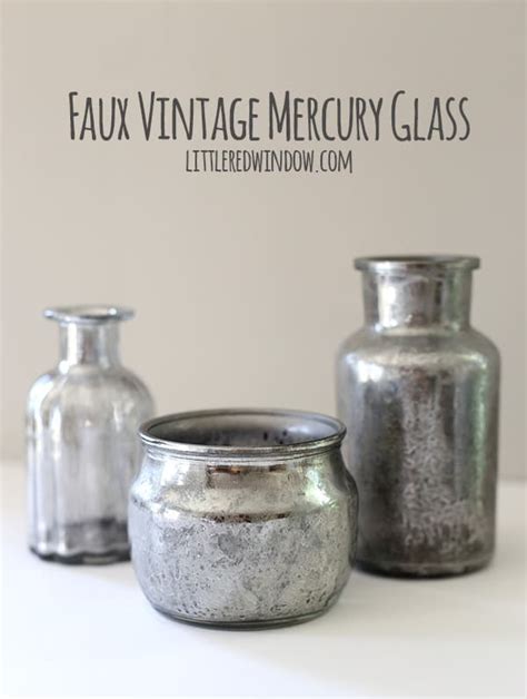Diy Faux Vintage Mercury Glass Little Red Window