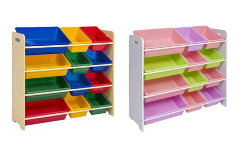 4 Tier Kids Wood Toy Storage Organizer Rack W 12 Bins 3999 Reg 74