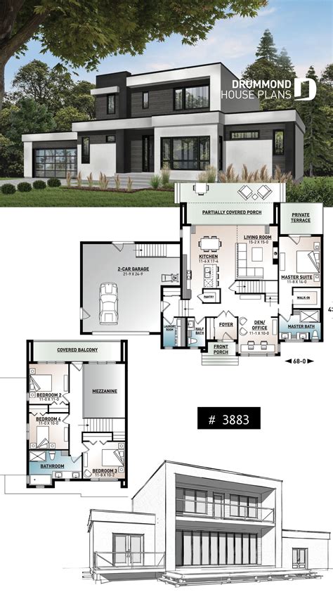 Sanders Modern House Floor Plan Home Design Photo