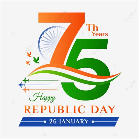 75th Happy Republic Day Of India 26 January Vector Republic Day India