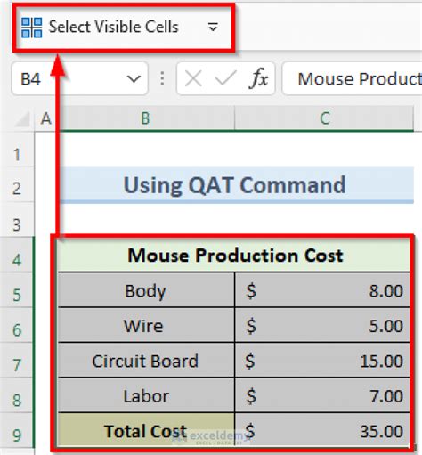 How To Select Only Visible Cells In Excel Vba Templates Sample Printables