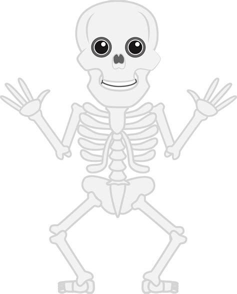Funny Skeleton Cartoon Png And Vector Set Myfreedrawings
