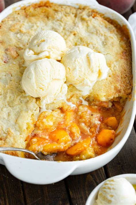 Easy Peach Cobbler With Cake Mix Oh Sweet Basil