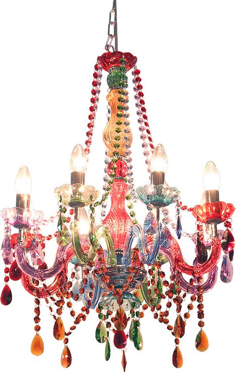 A Magnificent Theatrical Multi Coloured Chandelier Colorful