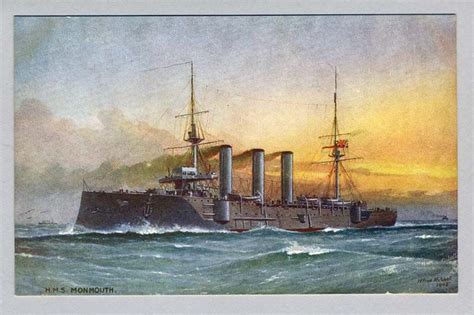 Hms Monmouth 1901 Ship Art Warship Sailing