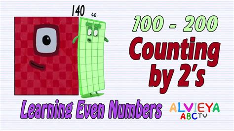 Counting By 2s To 200 Two Hundred Using Numberblocks Learn Even
