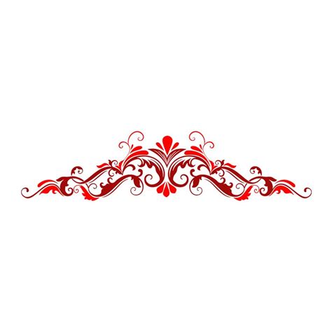 Red And Maroon Intricate Border Vector Art Digitemb