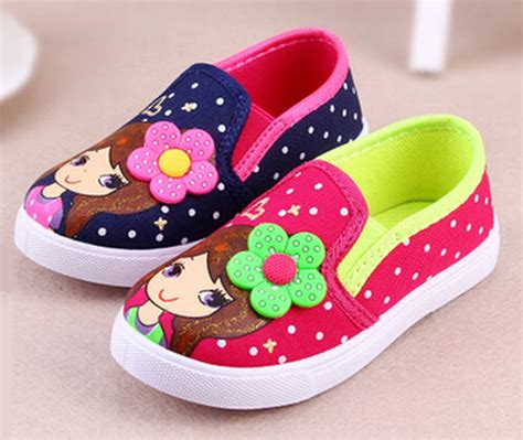 New Little Girls Canvas Shoes Sneaker Slip On Shoe Red Navy Spring