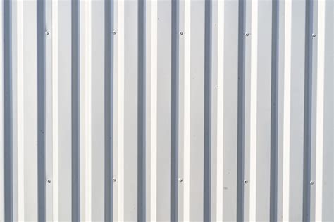 Free Photo White Corrugated Metal Wall Background