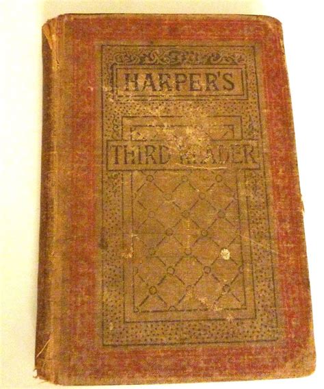 Victorian School Book Harpers Third Reader 1888 Usa