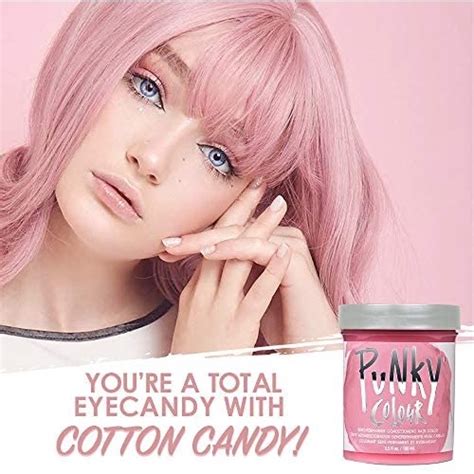 Punky Colour Cotton Candy Pink Semi Permanent Conditioning Hair Color Hair Dye Cotton Candy Pink