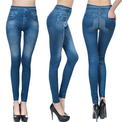 Women Sexy Jeans Skinny Jeggings Seamless Stretchy Slim Leggings Skinny