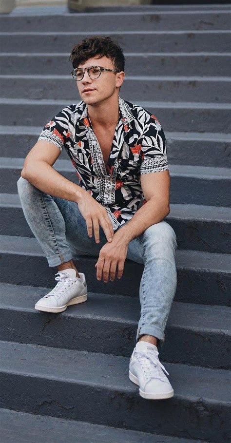Floral Print Shirt Summer Outfit Mens Summer Outfits Mens Casual