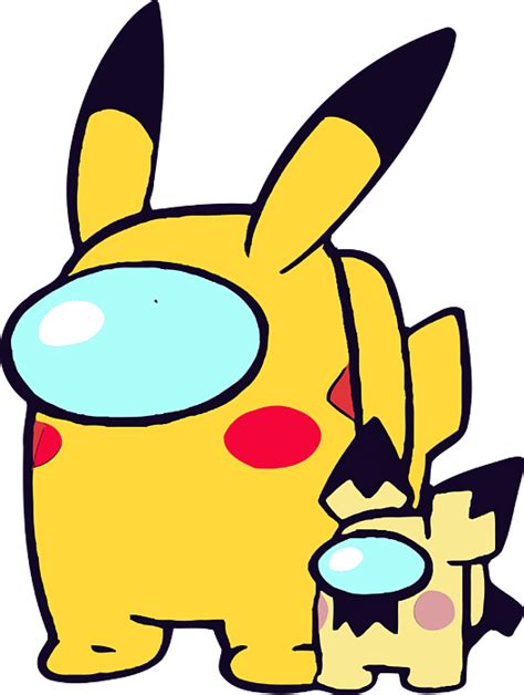 Cute Pikachu Among Us Png Among Us Sublimation Instant Download