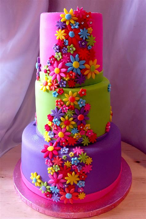 Flower Cake Cute Cakes Amazing Cakes Baker Rainbow Cakes Birthday