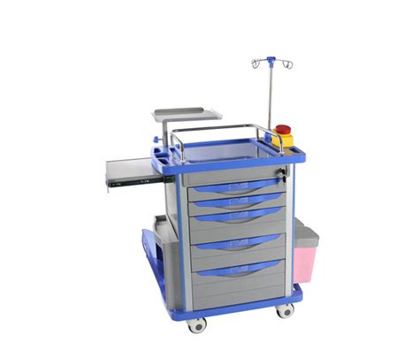 Hospital Medical Furniture Device Abs First Aid Emergency Trolley Crash