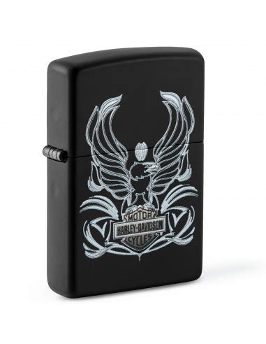 Harley Davidson Matt Black Zippo Lighter