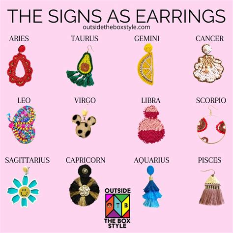 Zodiac Signs As Earrings Zodiac Signs Pisces Zodiac Signs Taurus