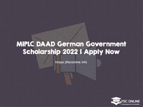 Miplc Daad German Government Scholarship 2022 Apply Now
