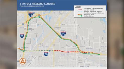Part Of I 70 Through Denver Will Be Closed In Both