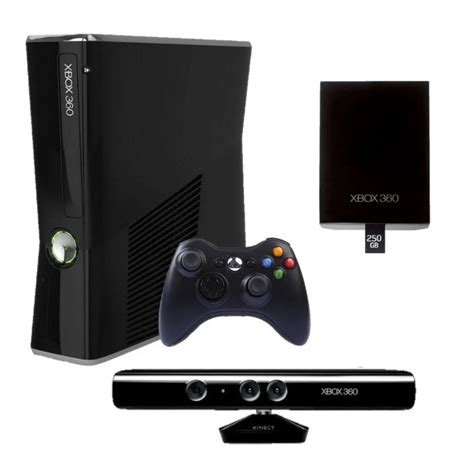 Console Xbox 360 Slim Hd 250gb Kinect Sem Caixa Seminovo