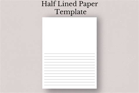 Printable Half Lined Paper Half Lined Blank Paper Story Etsy