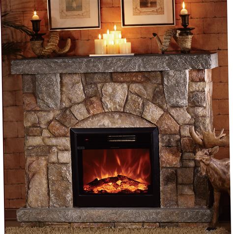 Stone Electric Fireplace for Modern Rustic Home Designs – HomesFeed