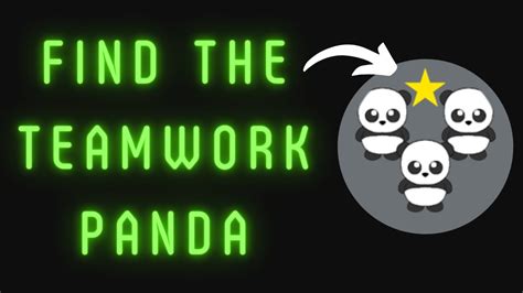 Find The Teamwork Panda In Find The Pandas On Roblox Youtube