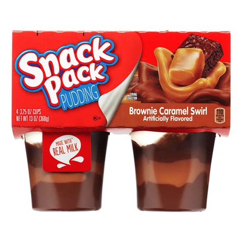 Snack Pack Caramel Swirl Pudding 325 Oz 4 Ct