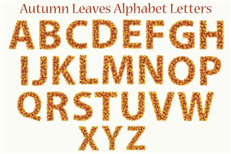 Autumn Leaves Alphabet Letters Autumn Maple Leaves Alphabet Png