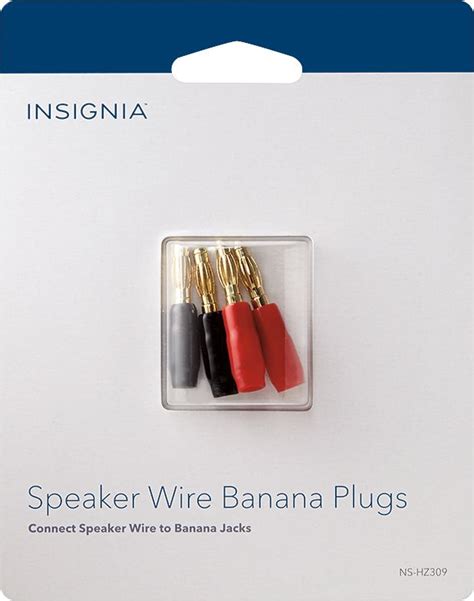 Best Buy Insignia Speaker Wire Banana Plugs 4 Count Redblack Ns Hz309