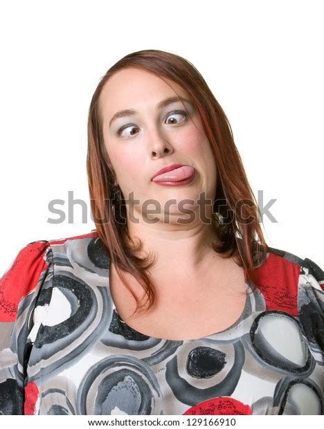 Young Woman Making Funny Face Stock Photo 129166910 Shutterstock