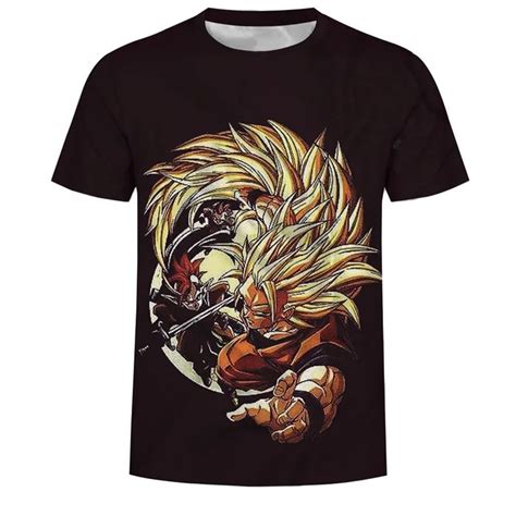 Dragon Ball Z T Shirts Mens Summer Fashion 3d Printed Super Saiyan Son Goku Shirts Zamasu Vegeta