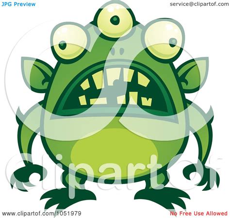 Royalty Free Vector Clip Art Illustration Of A Green Alien