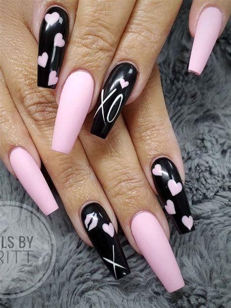 Valentine Nail Ideas Pink Long Another Wiens