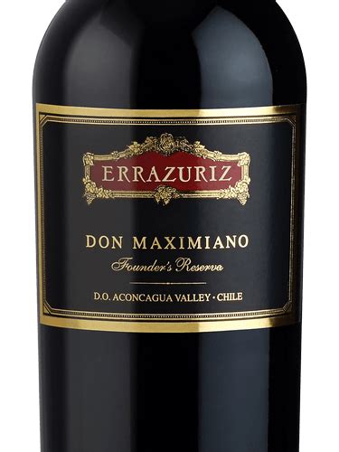 Don maximiano errazuriz founded viña errazuriz in 1870 in the aconcagua valley, 65 miles north of the capital, santiago. 2016 Errazuriz Don Maximiano Founder's Reserve | Vivino