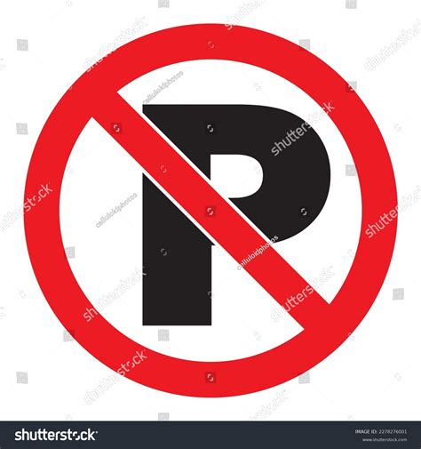 No Parking Symbol Vector Eps File Stock Vector Royalty Free