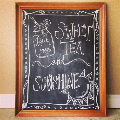 Summertime Chalkboard Art Chalkboard Hand Lettering Chalkboard Art