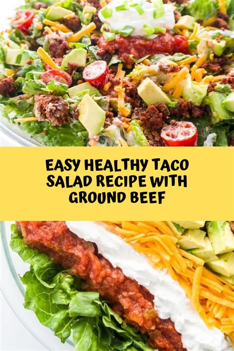 And that's not even mentioning the mongolian meatballs, irish stout pie or homemade. EASY HEALTHY TACO SALAD RECIPE WITH GROUND BEEF