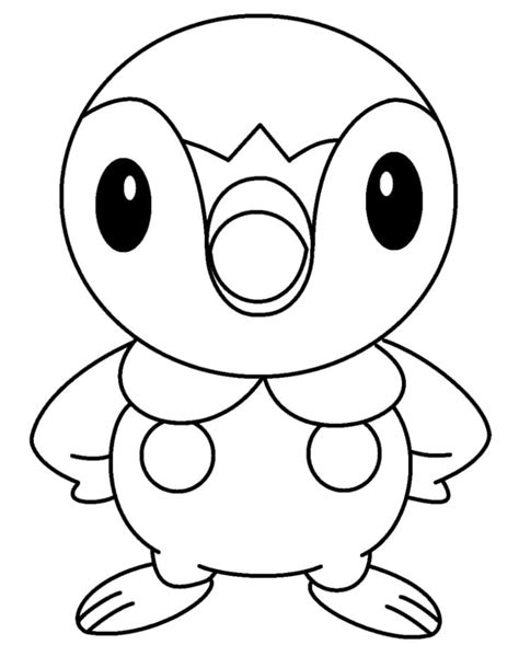 Happy Piplup Coloring Page Free Printable Coloring Pages For Kids