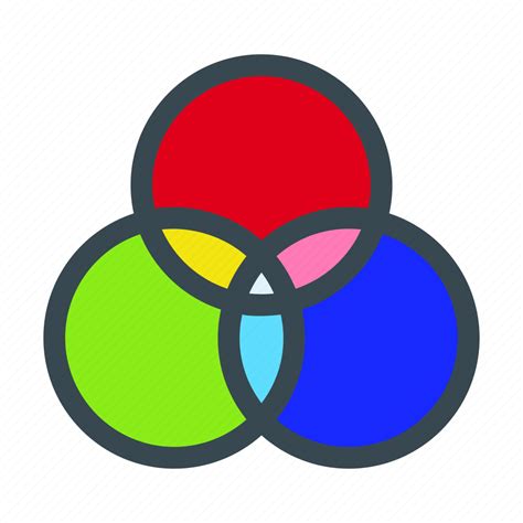Circles Color Filters Intersection Rgb Wheel Icon Download On