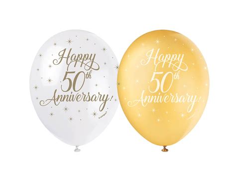 Happy 50th Anniversary Balloons Balloons Latex Balloons Printed