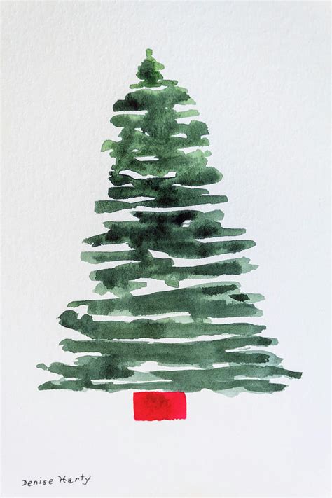 Abstract Christmas Tree Painting By Denise Harty Fine Art America
