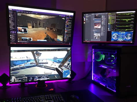 My First Triple Monitor Battlestation Custom Pc Video Game Rooms