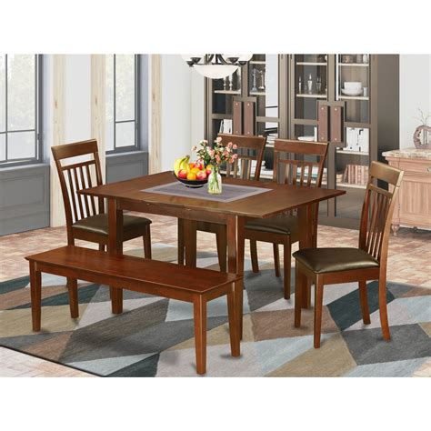 East West Furniture 7 Pc Dinette Set For Small Spaces Dinette Table