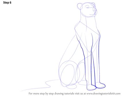 Step By Step How To Draw A Cheetah Sitting