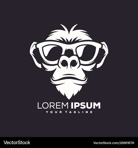 Awesome Cool Monkey Logo Design Royalty Free Vector Image