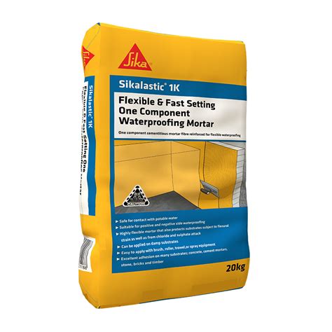 Sika Sikalastic 1k 20kg Bag Cement Based Membrane Tradiecart