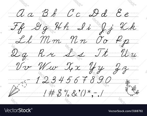 Free Printable Cursive Handwriting Chart Cursive Pdf Alphabet